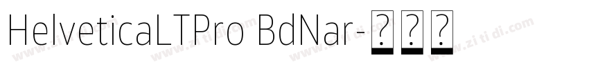 HelveticaLTPro BdNar字体转换